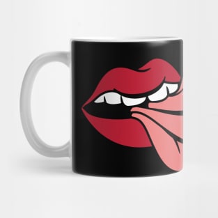 Mund Lippen Zunge lustiges Geschenk Design Mug